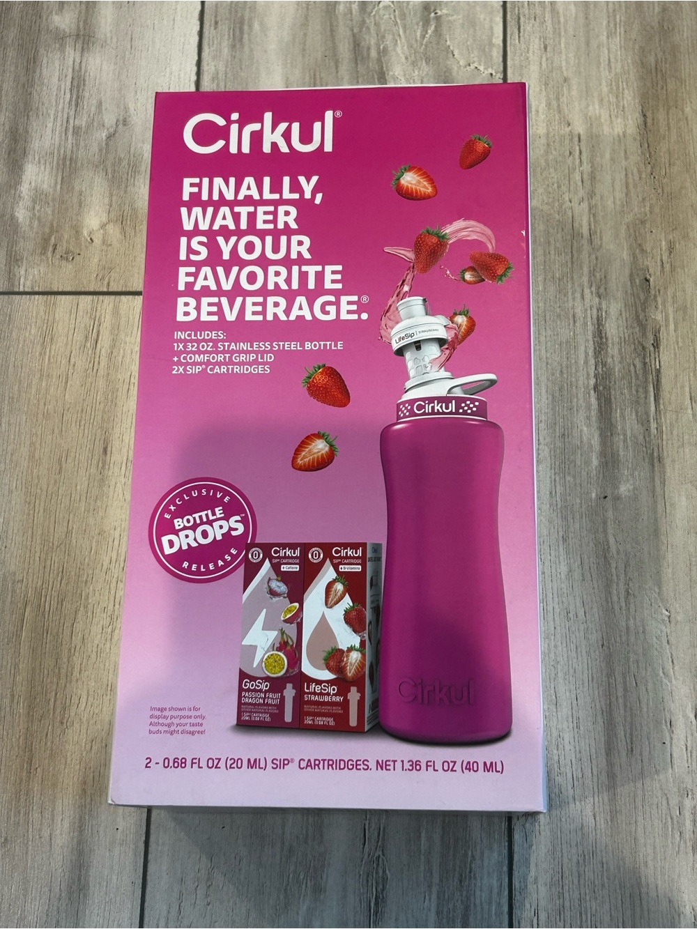Cirkul limited edition pink water bottle gift set NEW NIB